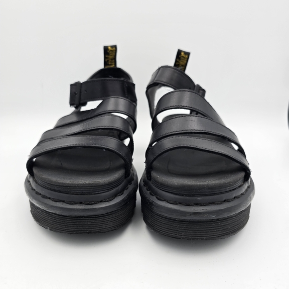 Dr. 'Doc' Martens Blaire Black Leather Sandals, Women's Size 8 - Picture 3 of 16